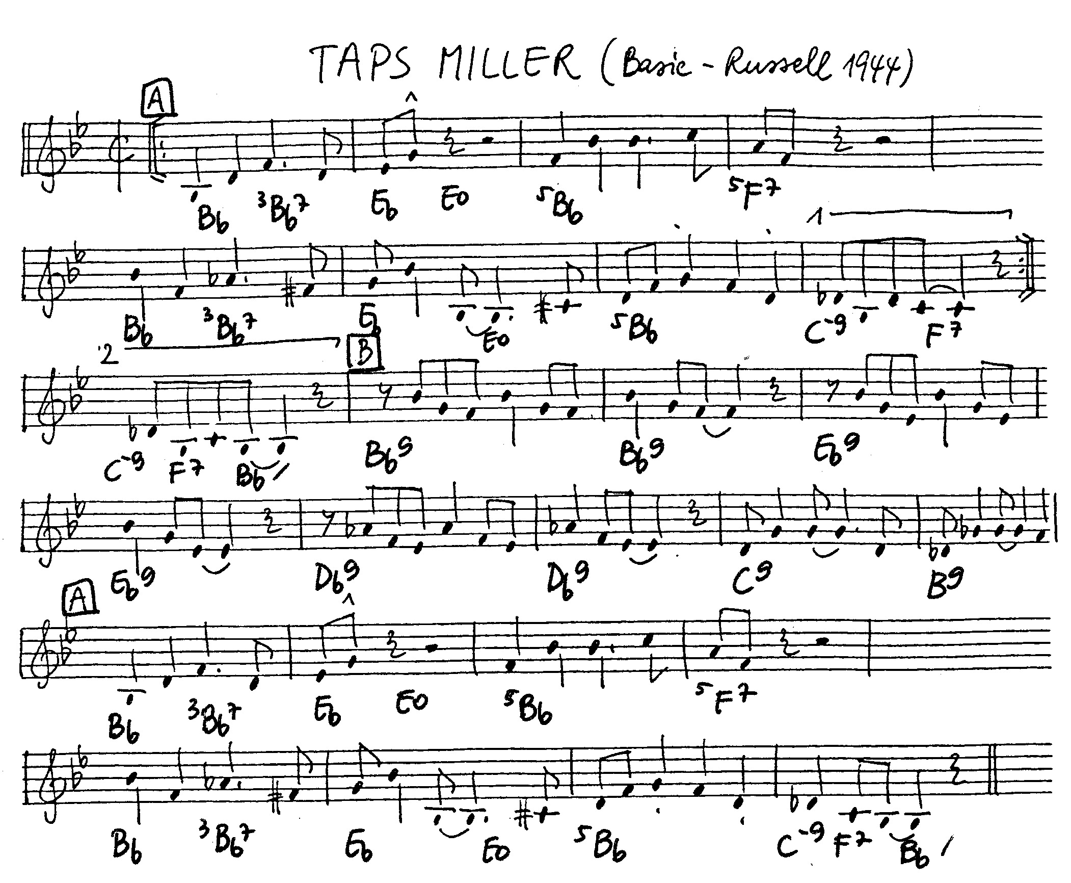 taps miller leadsheet – book us for your next 20s or gatsby event